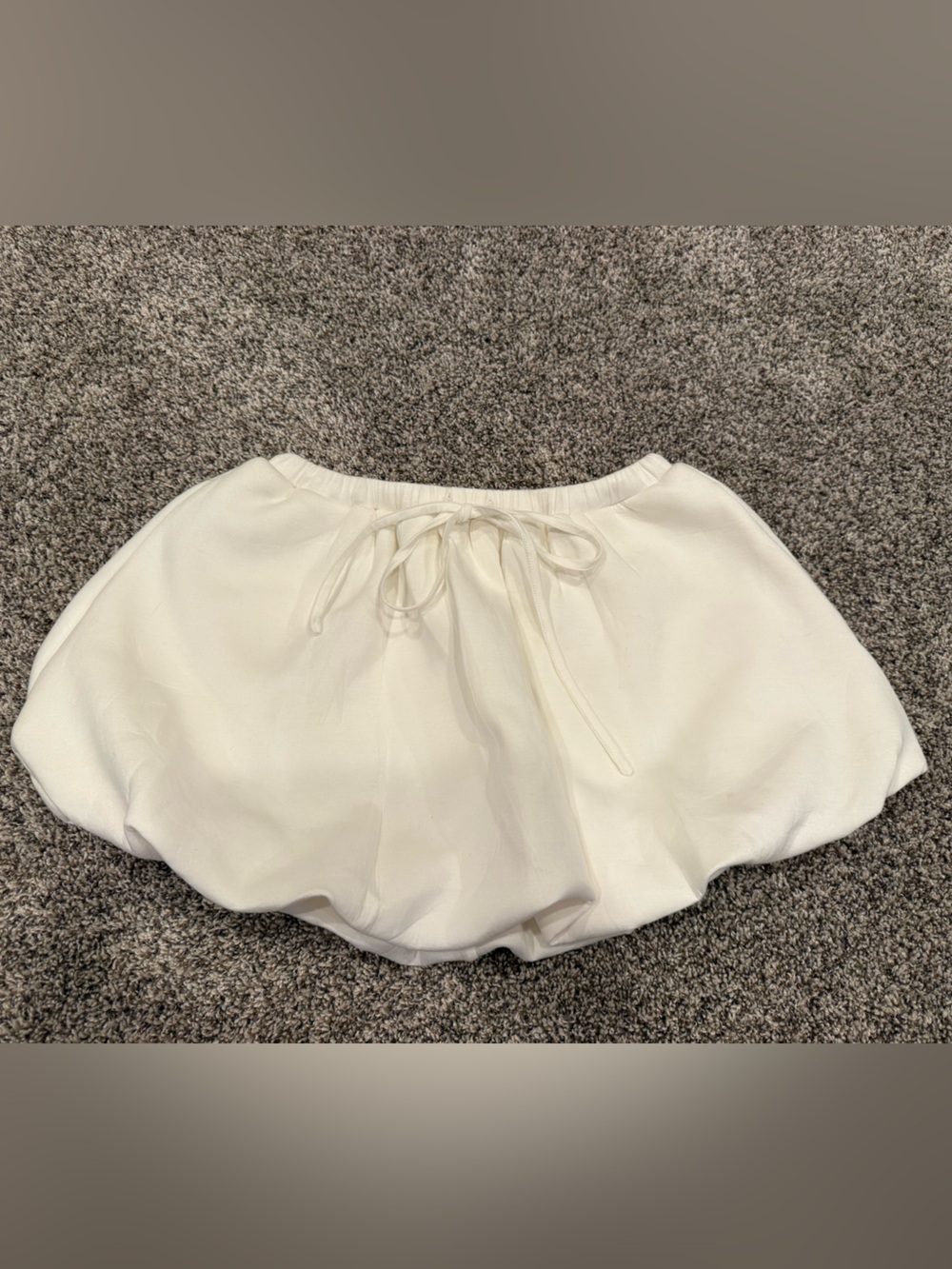 Grey Lab Ivory Bubble Mini Skirt Women’s Medium NWOT Drawstring Balloon Skirt